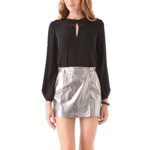 DVF Silver Metallic Skirt- Waist measurements 34 inches